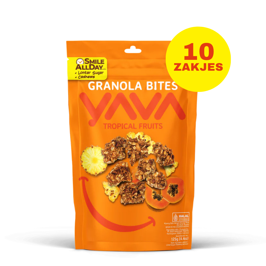 10 x YAVA Granola Bites - Tropisch Fruit