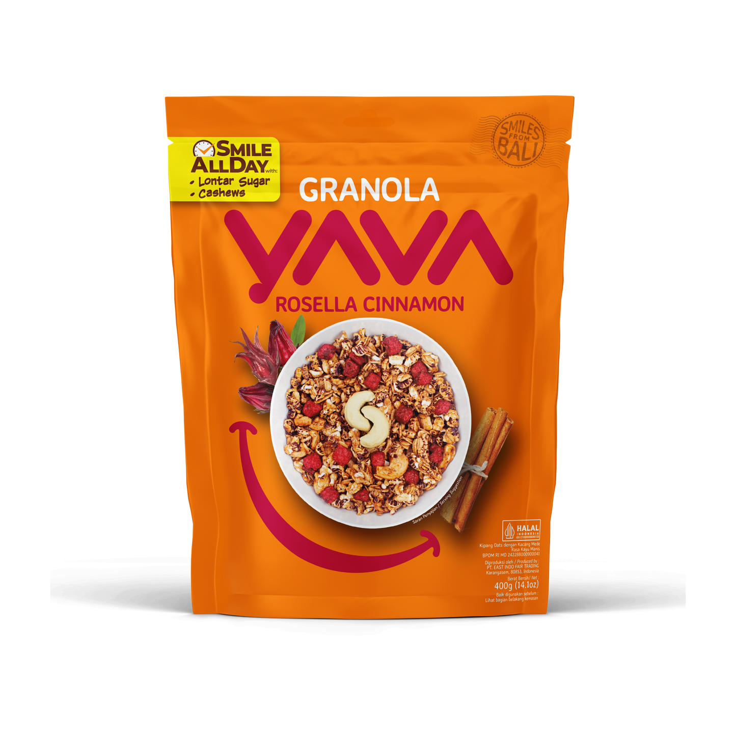 YAVA Granola - Hibiscus Cinnamon (400 grams)