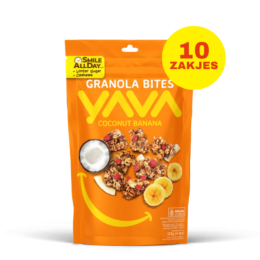 10 x YAVA Granola Bites - Kokos Banaan