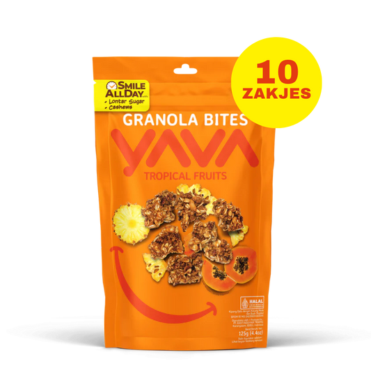 10 x YAVA Granola Bites - Tropisch Fruit