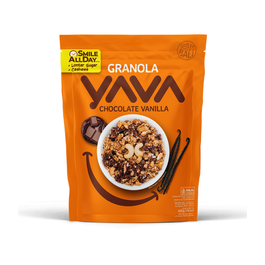 YAVA Granola - Chocolade Vanille (400 gram)