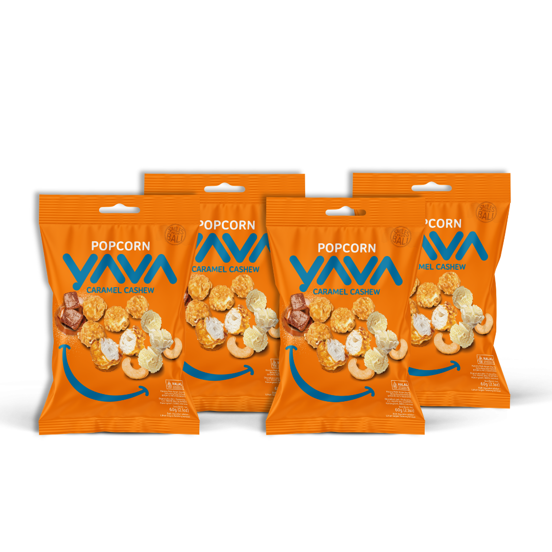 4 x YAVA Popcorn Karamel Cashew